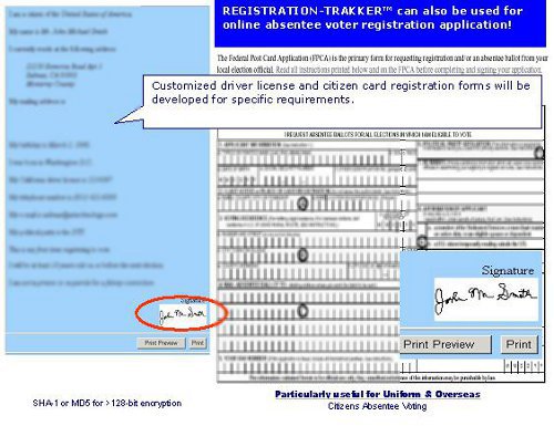 Registration Form with Signature Screenshot