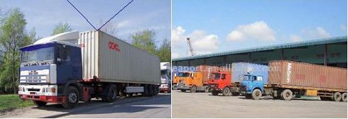 Relayer on Container Trucks