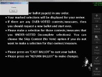 PBOS Main Instruction Screen